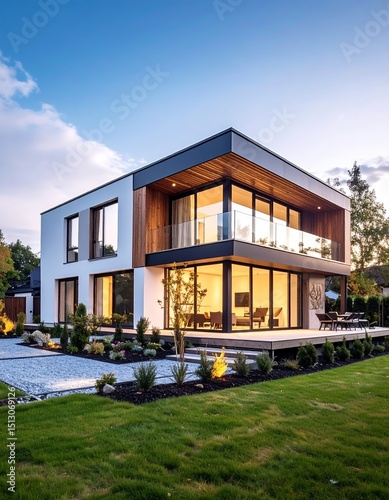 modern residential house, real estate lifestyle