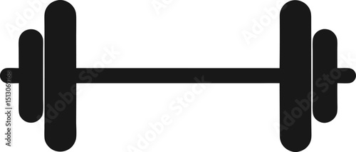 dumbbell silhouette vector illustration on transparent background