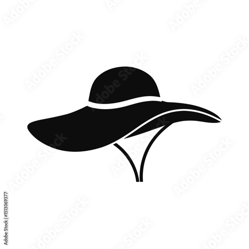 hat silhouette vector illustration on transparent background