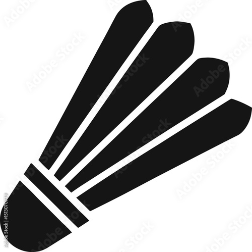 badminton feather silhouette vector illustration on transparent background