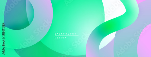 Abstract fluid shapes blend vibrant colors. Gradient transitions create modern, dynamic visual experience. Soft curves dominate composition.