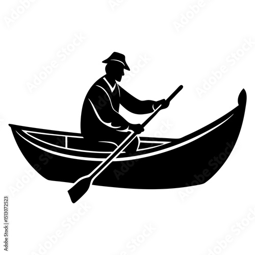 man in a boat