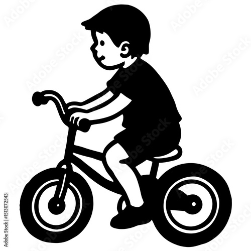 boy riding a bike