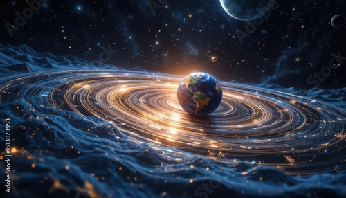 Ethereal Bending A Visual Representation of Spacetime Curvature by Earth s Gravity Gravity Waves in the Making