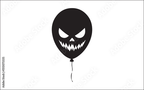 halloween black and white balloon