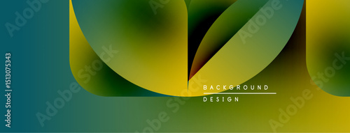 Abstract gradient shapes blend, creating dynamic visual flow. Yellows, greens, blues dominate composition. Text reads background design.