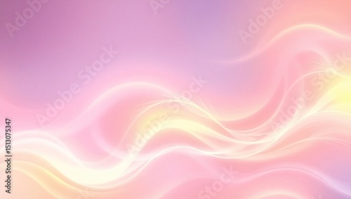 Soft pastel pink and yellow wave abstract background