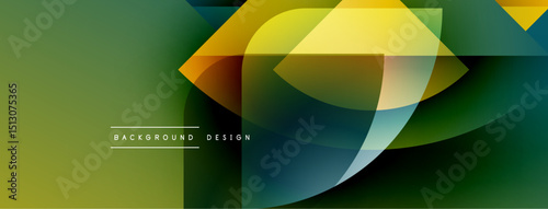 Abstract graphic design features flowing shapes, vibrant colors. Gradient blends create dynamic visual effect. Modern aesthetic, suitable background.