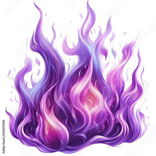 Vivid purple-pink flames