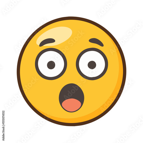 A shocked emoji face conveying a surprise message 