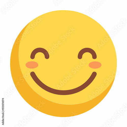 A simple and gentle smile emoji portraying