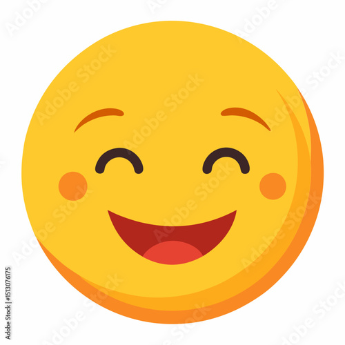 A smiling face emoji with closed eyes suggests pure joy and happiness 