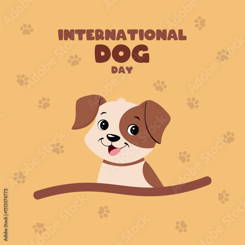 Wallpaper Mural International Dog Day Social media post illustration Torontodigital.ca