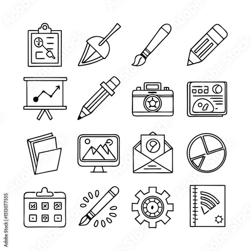 Set of Web Icons for Feedback and CRM – Thin Line Style Symbols Including Emotions, Quick Response, Customer Interaction, and User Reviews