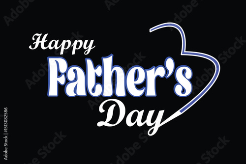 Happy father day vector text effect design