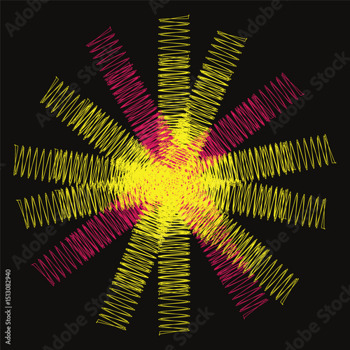 Abstract mandala design element Decorative round pattern