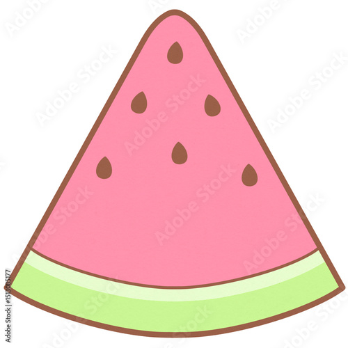 Cute Sweet a piece of Watermelon Summer Element