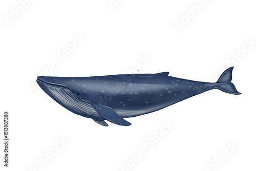 blue whale illustration without background