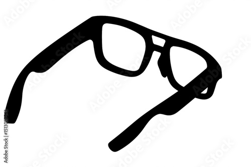 glasses on white background