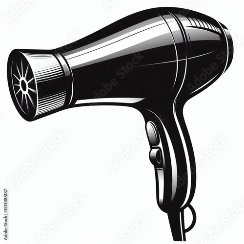 hair dryer on white background