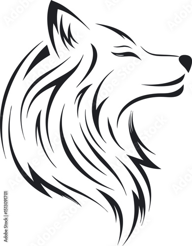 Wallpaper Mural WOLF LOGO, Wolf face logo. Torontodigital.ca