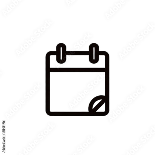 Minimalistic calendar icon, representing scheduling and organization.