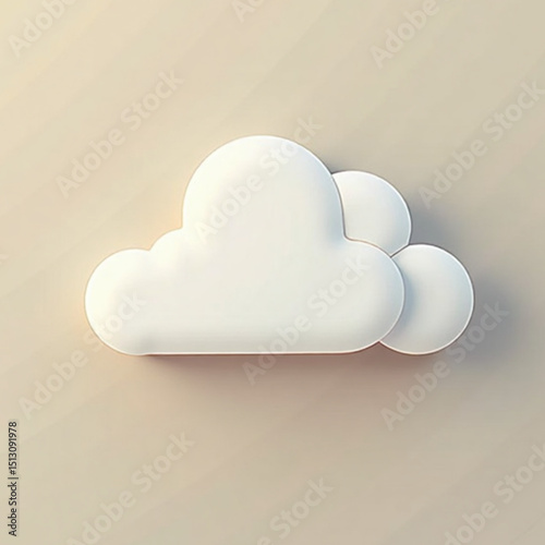 Stylized white cloud illustration on a soft background, representing weather and air.