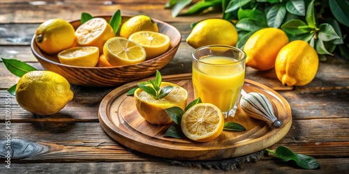 Juicy Lemons: Refreshing Summer Drink Photography - Rule of Thirds Composition