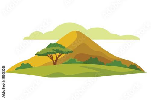 Hill in savannah