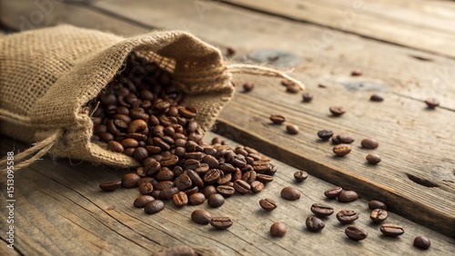 coffee beans in sack