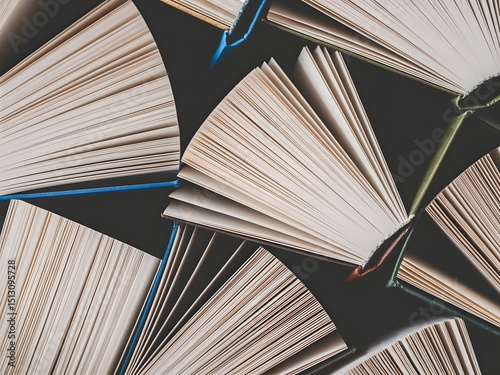 Stacked Open Books, a Rich Collection of Knowledge