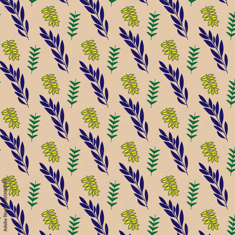 vector seamless pattern with feathers