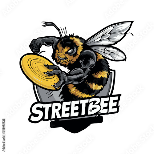 A charming and vibrant logo featuring a honey bee, symbolizing hard work, community, and nature’s sweetness. The design can be cute and friendly or sleek and modern, often incorporating honeycomb patt