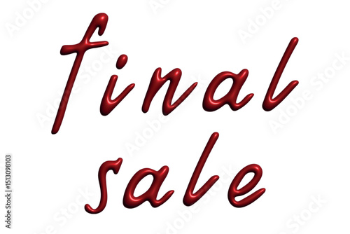Final sale lettering 3d word Template for marketing ad, print, web, banner, poster, flyer
