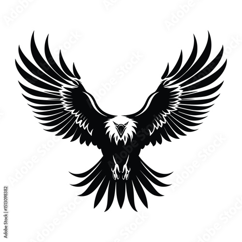 Eagle silhouette of simple minimal vector