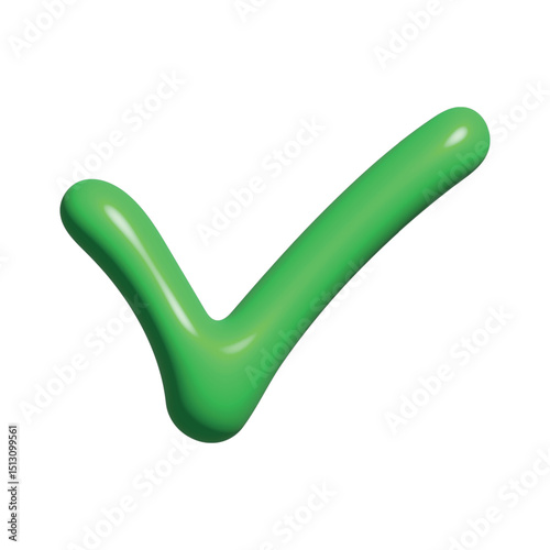 3d check mark clipart Single element for design