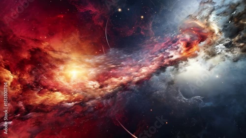 A stunning blend of cosmic wonder and earthly beauty showcasing vibrant colors from a stellar collision throughout deep space, inviting exploration and imagination in a limitless universe