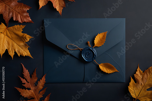 Autumn leaves on vintage paper with an antique compass and aged map texture.