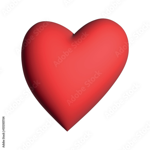 3d heart clipart Single element for design