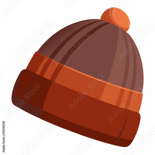 beanie vector illustration, isolated on white background