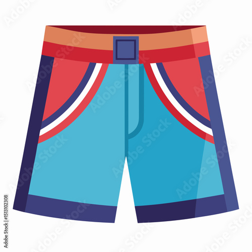 bermuda short vector illustration, isolated on white background