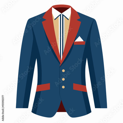 blazer vector illustration, isolated on white background