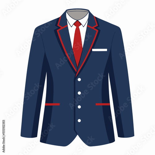 blazer vector illustration, isolated on white background