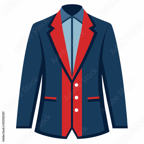 blazer vector illustration, isolated on white background