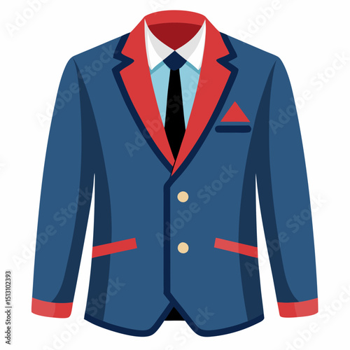 blazer vector illustration, isolated on white background