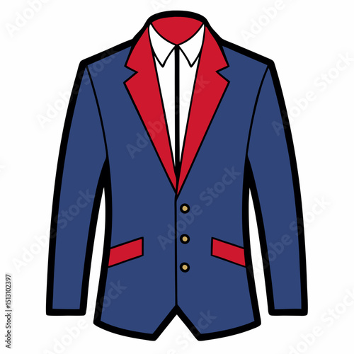 blazer vector illustration, isolated on white background