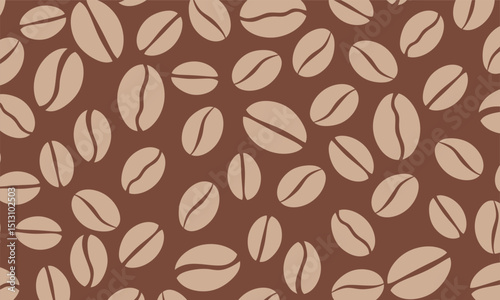 Coffee beans pattern background. Coffee Bean Seamless Pattern for Packaging Design or Wrapping Papper. 
