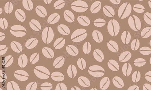 Vector coffee pattern with random beans. seamless pattern. coffee background. Coffee Beans Illustration for packaging.