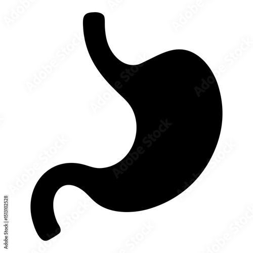 Human stomach icon graphic design element isolated on white background