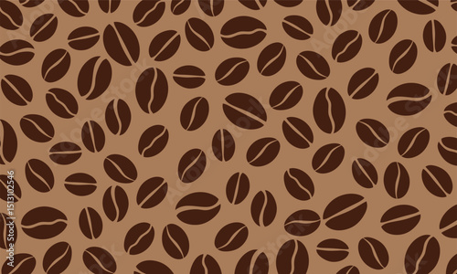 coffee beans seamless pattern. Coffee background.  Coffee Beans Illustration for packaging